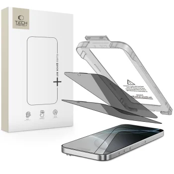 Защитное стекло Tech-Protect Quick Set Spy+ Privacy 2 шт. для iPhone 16 Pro