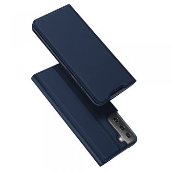 Samsung Galaxy S21 (SM-G990F) DUX DUCIS Magnetic Book Case Cover, Blue | Telefona Vāciņš Maciņš Apvalks Grāmatiņa