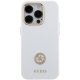 Guess silikona vāciņš ar logotipu Strass 4G iPhone 15 Pro Max - balts | Silicone Logo case for white