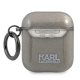 Karl Lagerfeld чехол для AirPods 1 / 2 Glitter Karl`s Head, черный