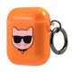 Чехол Karl Lagerfeld для AirPods 1 / 2 Choupette Head, оранжевый