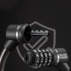 Rockbros 32120007001 velosipēda saslēdzējs ar kodu un tērauda trosi, Melns