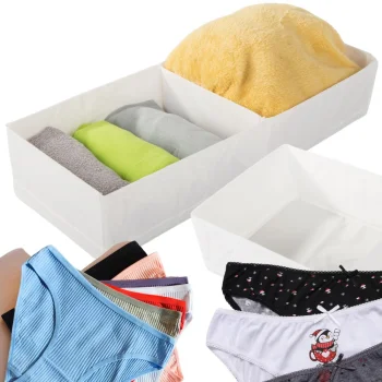 Large Underwear and Sock Drawer Organizer, 2 Compartments