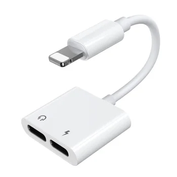Joyroom S-Y104 Lightning uz 2x Lightning adapteris austiņām, balts
