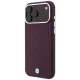 Чехол BMW Sign Deboss Quilted Metal Logo для iPhone 18 Pro / 17 Pro с MagSafe, бордовый