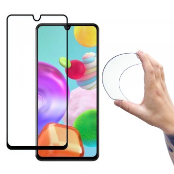 5D Nano FIlm Tempered Glass for Samsung Galaxy A41 (SM-A415F), Black | Lokāms Pilna Pārklājuma Aizsargstikls