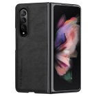 Samsung Galaxy Z Fold 3 5G (SM-F926B/DS) X-LEVEL Bojue-3 Anti-Scratch Leather+TPU+PC Phone Cover Cover, Black | Telefona Vāciņš Maciņš Apvalks Bamperis