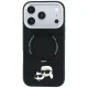 Karl Lagerfeld Ring Stand 360 Karl & Choupette Heads MagSafe vāciņš iPhone 18 Pro Max / 17 Pro Max, melns