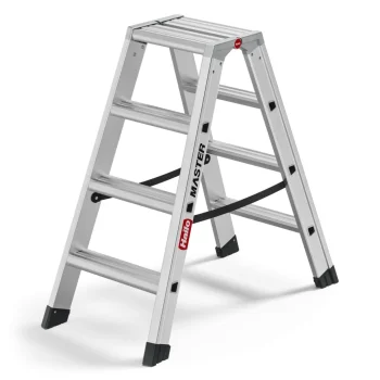 Saliekamās kāpnes Hailo Master D100 2 x 5 pakāpieni, sudraba krāsā