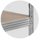 Metāla plaukts Humberg HR-812 ar pārvalku, 180x90x40 cm, sudraba
