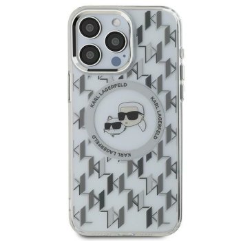 Karl Lagerfeld iPhone 16 Pro vāciņš IML Monogram Karl & Choupette MagSafe, caurspīdīgs