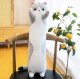 Mīkstā bērnu rotaļlieta, garš plīša spilvens kaķis - batons 60cm, Pelēks | Plush Cat-shaped Hugging Pillow