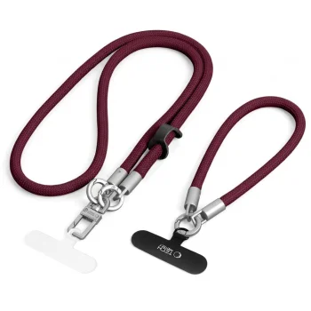 Tech-Protect C10S telefonirihmad, 114 cm ja 31 cm, bordoo- ja titaanivärvi