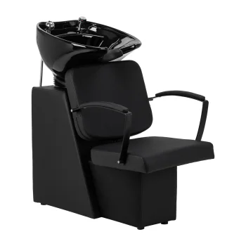 Frizieru izlietne Hair System Edge Noir ar krēslu, melna