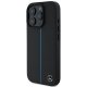 Apple iPhone 16 Pro Max 6.9\" Mercedes MB Blue Line Leather MagSafe Case Cover, Black