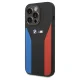 BMW Silicone Blue&Red Stripes M Collection vāciņš iPhone 15 Pro Max, melns