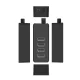 HUB 4 portu USB-A 2.0 kabelis 1M - melns | 4-port cable black
