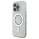 Guess IML Rhinestones MagSafe Phone Case Cover iPhone 16 Pro Max - White