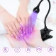 Mini UV LED nagu lampa ar klipsi Melna