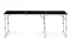 Multigarden Folding Camping Table, Black, 180x60 cm