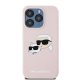 Karl Lagerfeld iPhone 15 Pro Max Case Silicone Karl & Choupette MagSafe, Pink