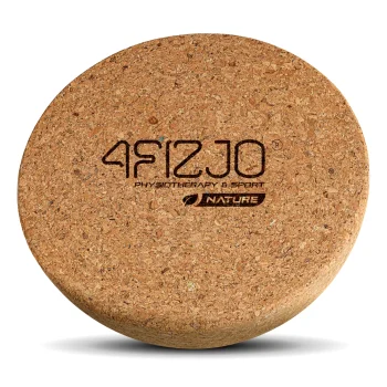 4FIZJO korķa līdzsvara disks treniņiem 15 x 7,5 cm, brūns