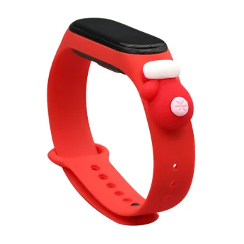Ремешок Strap Xmas для Xiaomi Mi Band 3 / 4, Красный