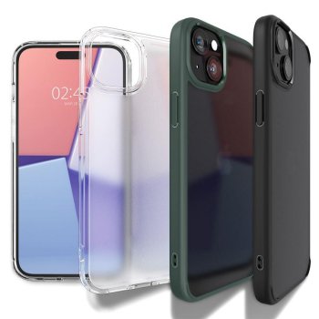 Spigen iPhone 15 Plus vāciņš Crystal Hybrid, caurspīdīgs melns
