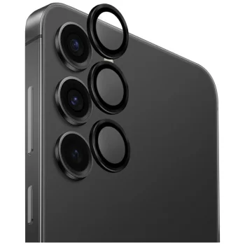 Uniq Optix alumīnija kameras lēca Samsung Galaxy S25 - Melna | Aluminum Camera Lens  Black