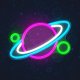 Planet Neon Sign LED Dimmable USB Wall Decor Light Forever Light FPNE05X, Multicolor