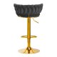 Velvet Makeup and Bar Stool 4Rico QS-B313a, grey