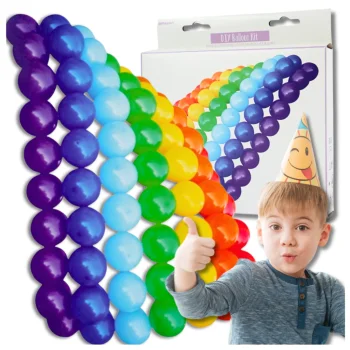 Bakalu lateksa balonu komplekts Varavīksne, 77 gab.