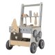 Kruzzel 00024758 3-in-1 Wooden Kids Workshop Bench (White/Grey/Brown)