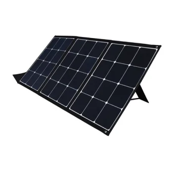 Salokāms saules panelis 120W ar USB-C, 2x USB-A QC 3.0 un adapteriem