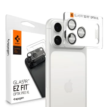 Spigen Optik Pro XL kameras aizsargstikls iPhone 17 Pro, sudrab a
