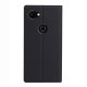 Google Pixel 3a VILI DMX Cross Texture Leather Wallet Cover Case, Black
