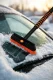 Telescoping Snow Brush and Ice Scraper for Car Windshield, Orange