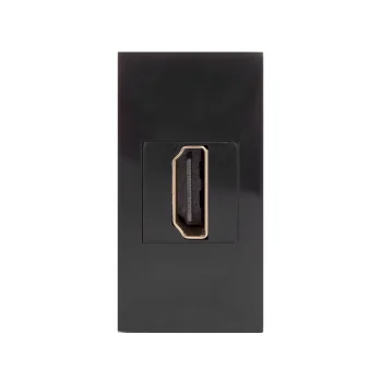 Настенная розетка HDMI Maclean MCE720B, одинарная, черная