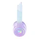 ONIKUMA B90 bezvadu spēļu austiņas ar RGB kaķa ausīm, zilas/violetas