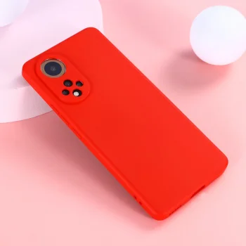 Huawei Nova 9 (NAM-AL00, NAM-LX9) / Honor 50 Soft Liquid Silicone Anti-Scratch Protective Case Cover, Red | Чехол...