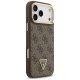 Guess 4G PU trijstūra logotipa un kameras statīva MagSafe vāciņš iPhone 17 Pro Max - brūns | Camera Cover