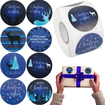 Decorative Christmas Stickers on a Roll 500 pcs 4cm