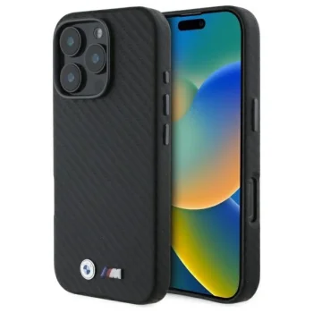 BMW BMHCP16X23PUFWC iPhone 16 Pro Max 6.9" black/black hardcase Carbon Wrapped Metal