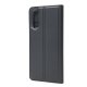 Sony Xperia 10 II Magnetic Leather Case Cover Card Holder, Black | Telefona Vāciņš Maciņš Apvalks Grāmatiņa