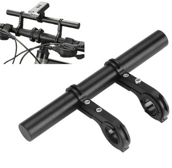 Papildu velosipēda turētājs ar dubulto stiprinājumu, melns