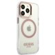 Apple iPhone 13 Pro 6.1\'\' Guess Metal Outline Magsafe Case Cover, Pink