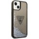 Guess Liquid Glitter Palm vāciņš iPhone 14 Plus modelim Melns