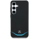 Чехол Mercedes Leather Contrasted Blue MagSafe для Samsung Galaxy S25, Черный