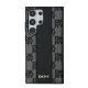 DKNY Samsung Galaxy S24 Ultra vāciņš Leather Checkered Mono MagSafe, melns