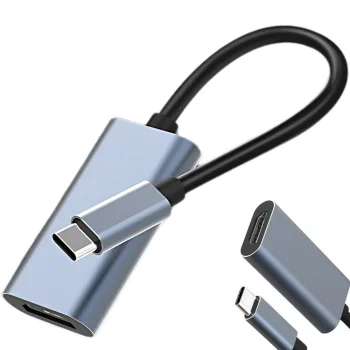 Адаптер USB-C на HDMI 4K 60Hz, 18 см, серебристый/черный